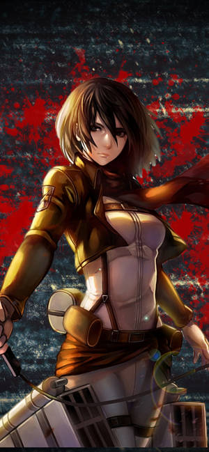 Retrato de Mikasa Attack on Titan iPhone — iPhone 14 Fondos de pantalla
