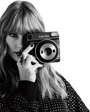 Transparente Polaroid Cámara Clipart Blanco Y Negro - Cámara Fujifilm Taylor Swift, HD Png Descarga