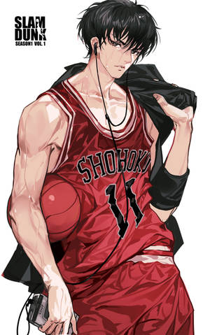 Fondo de pantalla retrato de Rukawa de Slam Dunk — Galaxy Tab S9 Ultra Fondos de pantalla