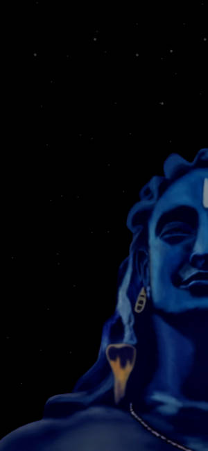 Ilustración De Medio Cuerpo De Adiyogi Shiva — iPhone 12 Fondos de pantalla
