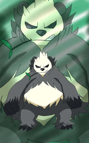 Retrato estético verde de Pangoro — Anime para celular Fondos de pantalla