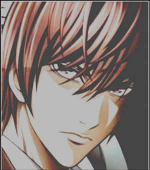 Retrato intenso de personaje anime con cabello rojo y mirada penetrante