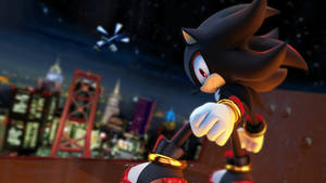 Retrato Intenso de Shadow The Hedgehog Pfp — Estético caricatura Fondos de pantalla