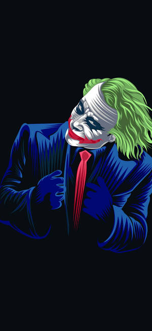 Fondo de pantalla de retrato neón de Joker Ledger — iPhone 18 Fondos de pantalla
