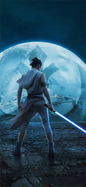 Toma desde atrás de Rey con la sombra de la Resistencia en fondo de pantalla de Star Wars El Ascenso de Skywalker. — iPhone 13 Pro Fondos de pantalla