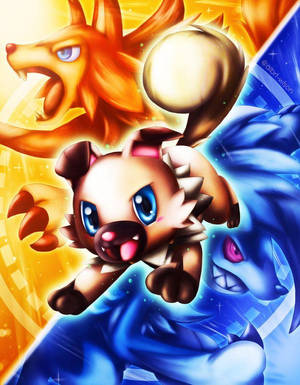 Rockruff con formas evolutivas — GIF genial Fondos de pantalla