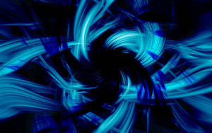 Arte abstracto azul de líneas de luz y oscuridad que fluyen como pinceladas.