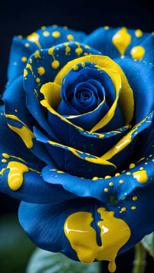 rosa, azul, amarillo, pintura, artístico, vívido, pétalos, contraste, primer plano, textura