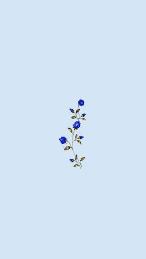Rosas Azules Estética Azul Simple