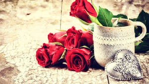 Fondo de pantalla de rosas rojas de San Valentín — ROG Ally Fondos de pantalla