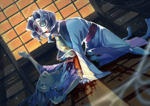 Fondo de pantalla de Rui de Demon Slayer en la casa