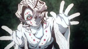 Fondo de pantalla de Rui Demon Slayer con telaraña blanca
