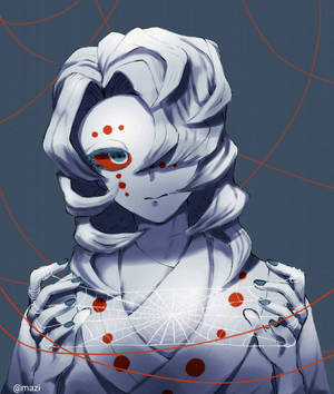 Fondo de pantalla de Rui Demon Slayer con uñas azules