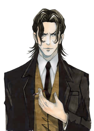 Sakuya Togane, el enigmático personaje de Psycho-Pass, en una pose seria. — Kindle Fondos de pantalla