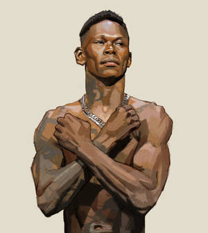 Fondo de pantalla del Saludo Wakanda de Israel Adesanya — Motorola Razr Fold Fondos de pantalla