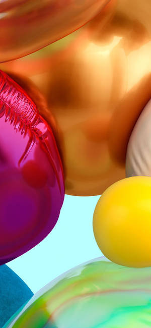 Samsung A71 globos multicolores — Arte abstracto GIF Fondos de pantalla