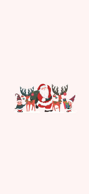 Santa Claus estético navideño simple y lindo — Redmi Note Fondos de pantalla