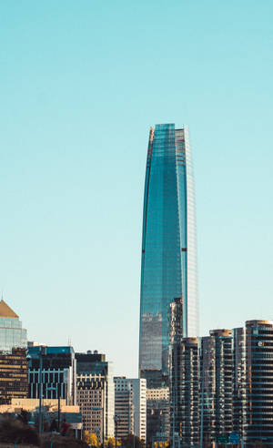 Santiago Chile Costanera Center Cielo Azul — Honor Pad Fondos de pantalla
