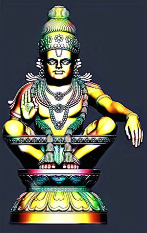 Señor Ayyappa sobre fondo gris — Galaxy Tab S10 FE Fondos de pantalla