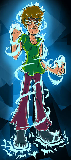 Fondo de pantalla de Shaggy ultra instinto brillando — iPhone 14 Plus Fondos de pantalla