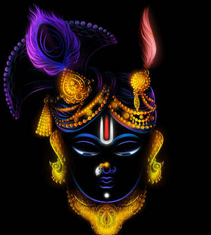 Shrinathji En Arte Neón — Motorola Razr Fold Fondos de pantalla