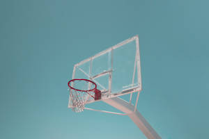 Fondo de pantalla minimalista de aro de baloncesto