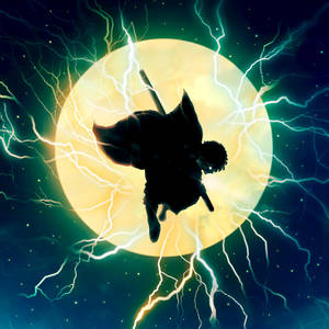 Silueta de Zenitsu de Demon Slayer — Demon slayer zenitsu Fondos de pantalla