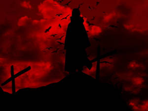 Silueta Roja de Anime