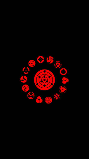 Fondo de pantalla símbolo de Naruto negro rojo — Símbolo de naruto Fondos de pantalla