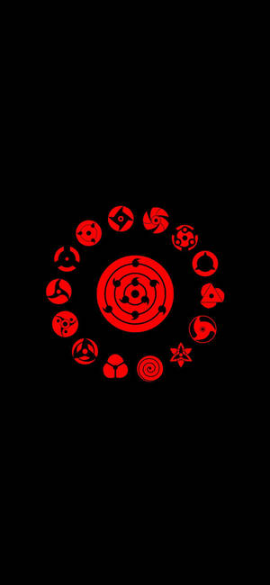 Fondo de pantalla Símbolos Sharingan Naruto iPhone — iPhone 18 Pro Max Fondos de pantalla