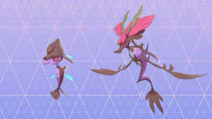 Skrelp y Dragalge sobre fondo morado — Morado pastel Fondos de pantalla
