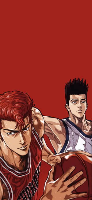 Fondo de pantalla de Slam Dunk: Sakuragi y Sendoh. — iPhone 17 Fondos de pantalla