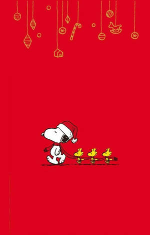Fondo de pantalla de Snoopy con bufanda roja navideña