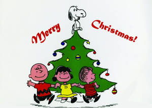 Fondo de pantalla de Snoopy en la punta del árbol de Navidad — Snoopy navidad Fondos de pantalla
