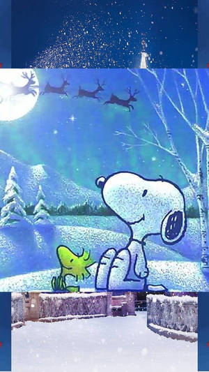 Fondo de pantalla de Snoopy Navidad Reno — Snoopy navidad Fondos de pantalla