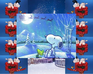 Fondo de pantalla de Snoopy Navidad Woodstock Santa — Snoopy navidad Fondos de pantalla