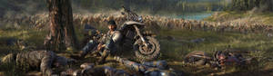 Fondo de pantalla de Days Gone ataque zombi en el campo — 3840x1080 Fondos de pantalla