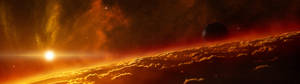 Fondo de pantalla panorámica del sol en el espacio exterior. — 3840x1080 Fondos de pantalla
