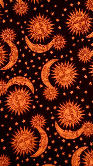 Sol y Luna Naranja Estilo Boho