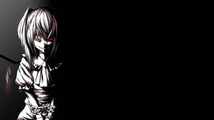 Sonrisa aterradora de anime en blanco y negro — Anime en Blanco y Negro Fondos de pantalla