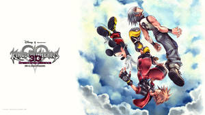 Sora con el logotipo de Kingdom Hearts