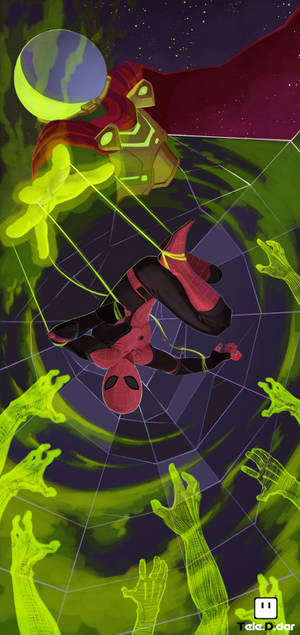 Fondo de pantalla de Spiderman Lejos De Casa Mysterio Fanart — iPhone 16 Pro Max Fondos de pantalla