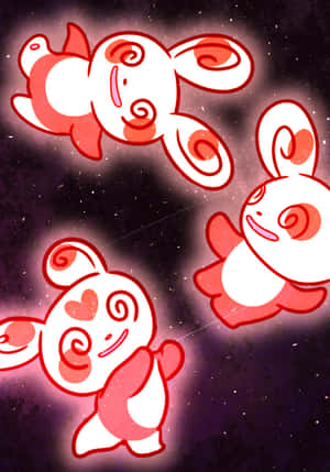 Spinda Rosa Brillante — Pokemon Fondos de pantalla