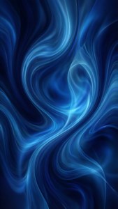 Arte abstracto en azul oscuro con curvas suaves y reflejos brillantes para una estética moderna. — iPhone 6 Fondos de pantalla
