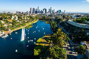 Fondo de pantalla Sunset Boulevard Lago Echo Park