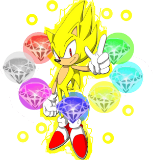 Super Sonic con Esmeraldas del Caos, Descarga HD PNG