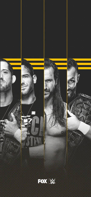 Fondo de pantalla de superestrellas de WWE Nxt en blanco y negro — iPhone 14 Pro Fondos de pantalla