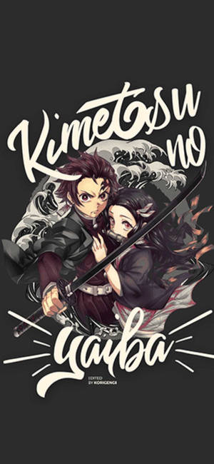 Fondo de pantalla de Tanjiro y Nezuko Demon Slayer para iPhone — iPhone 17e Fondos de pantalla