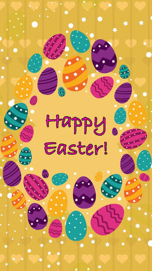 Tarjeta Amarilla de Feliz Pascua Linda — 9:16 Fondos de pantalla