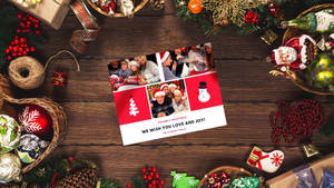 Fondo de pantalla de tarjeta de collage navideño